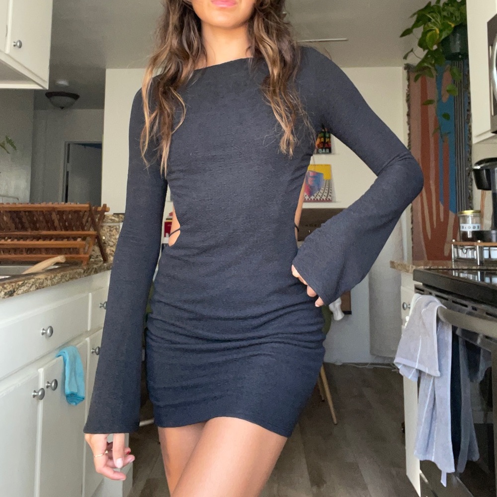 Revolve Backless Black Mini Dress